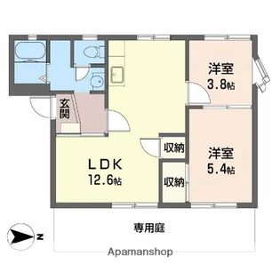 タウニィ津市場【1階】の間取り