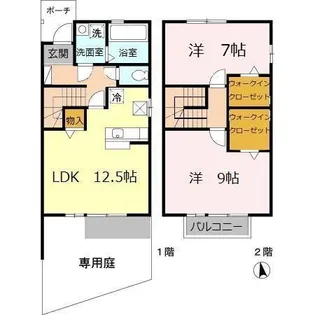 ラ・ヴィーダーⅢ【1番館号室】の間取り