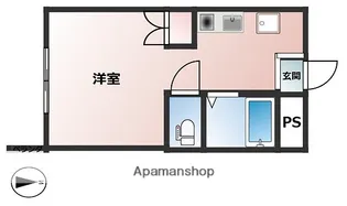 姫西ハイツ【2階】の間取り