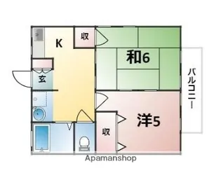 エステートピアルンビニーF【203号室】の間取り