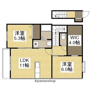 トラミッドヴィラ花田【202号室】の間取り