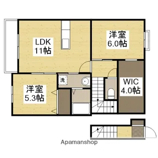 トラミッドヴィラ花田【203号室】の間取り