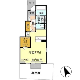 アゼリア大善【1階】の間取り