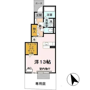 アゼリア大善【1階】の間取り