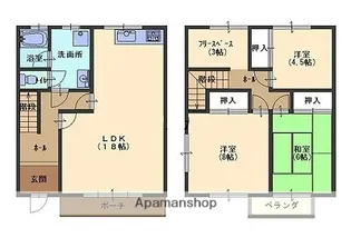 兵庫県姫路市飾磨区今在家【一戸建】の間取り