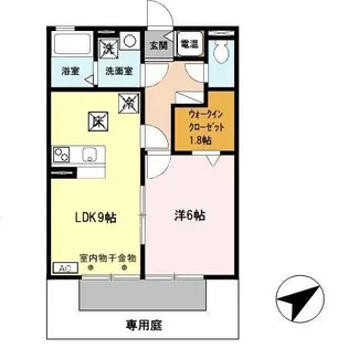 グランフォート A棟【1階】の間取り