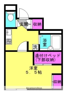 シンシア米田【107号室】の間取り