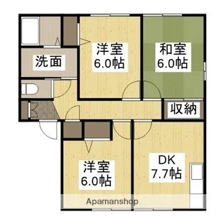 DRけやき B棟【202号室】の間取り