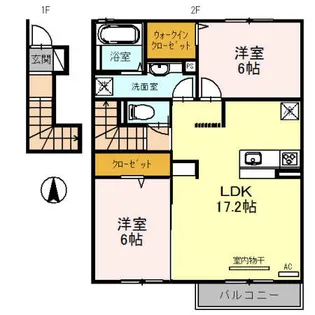 ロイヤルハイツ辻井【2階】の間取り