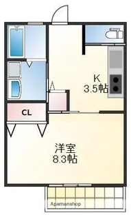 コスモポート新田【2階】の間取り