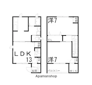パルモオークラ【101号室】の間取り