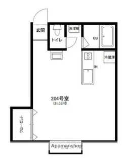 エトランスYOSHIKA【204号室】の間取り