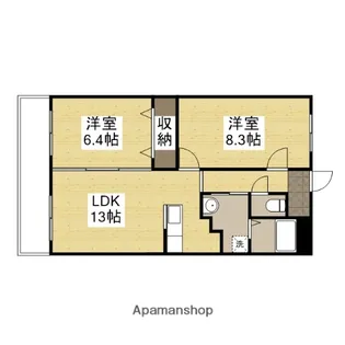 翔上郡【303号室】の間取り