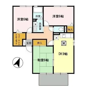 グランドコート夕映の郷 1【1-103号室】の間取り