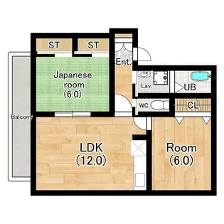 ジーライズ飾磨プランレーヌA棟【0202号室】の間取り