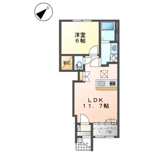 飾磨区中島新築アパート【1階】の間取り