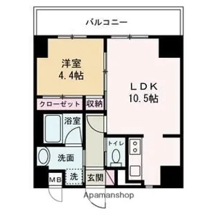 GLANZ高尾町【203号室】の間取り