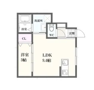 ボヌール妻鹿駅前【103号室】の間取り