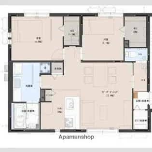 カーサリヴァージュⅡ【1階】の間取り