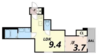 HABITASION京口【203号室号室】の間取り