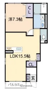 メゾン小松原【1階】の間取り