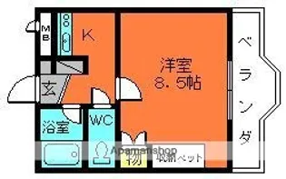 グレースビュー壱番館【1階】の間取り