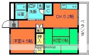 クリスタルハイツ【2階】の間取り