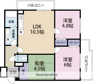 スクウェアービル【3階】の間取り