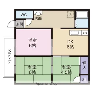 シグナスハイツC棟【1階】の間取り