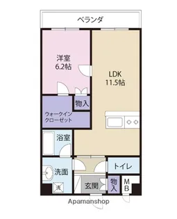 リーガパレス【4階】の間取り