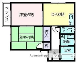 ビレッジA・B棟【2階】の間取り