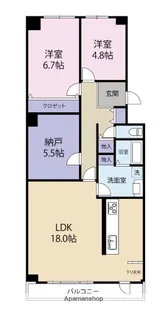 橿原神宮前スカイハイツ【1階】の間取り