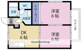 コスモハイツ【1階】の間取り