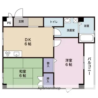 権内マンション2【2階】の間取り