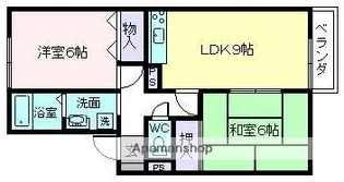 セジュール三笠B棟【2階】の間取り
