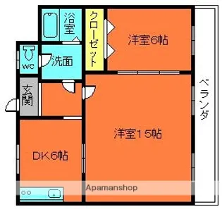 サニーハイツ香蘭【2階】の間取り