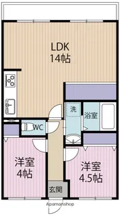 ライオンズマンション大和八木【7階】の間取り