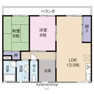 今里ハイツ【3階】の間取り