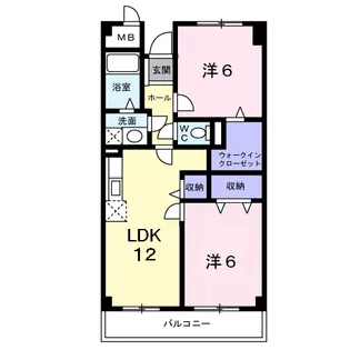 アヴェニール千代【4階】の間取り