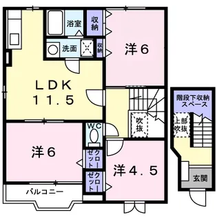 ソレイユ・ドゥ【2階】の間取り