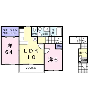 サウス・ヴィラ【2階】の間取り