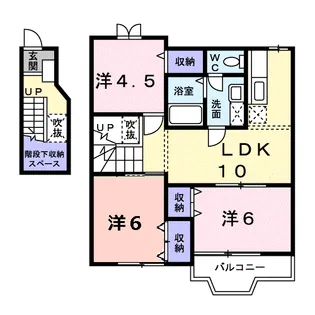 シェルマン【2階】の間取り