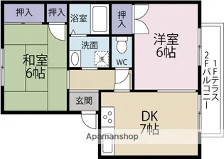 ヴィラージュ堀川A・B棟【2階】の間取り