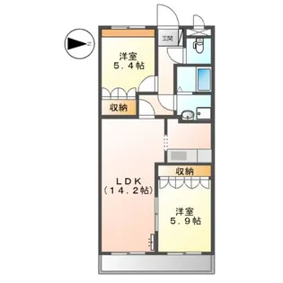 パイン ヒルズⅠ【2階】の間取り
