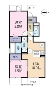 セントレジス八尾【1階】の間取り