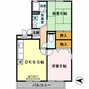 アムール橿原【301号室】の間取り