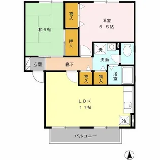 ジュネスコート B棟【1階】の間取り