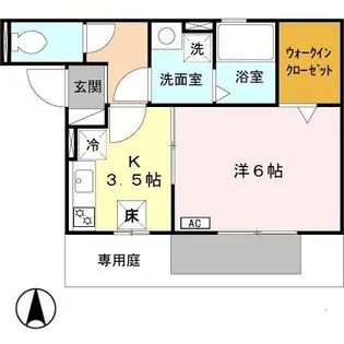 リヴェールシャトー A棟【1階】の間取り