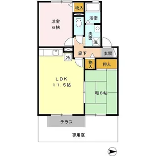 アルカディア A棟【1階】の間取り