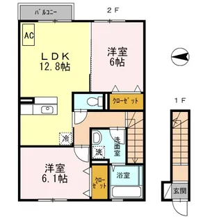 セジュール常盤 A棟【2階】の間取り